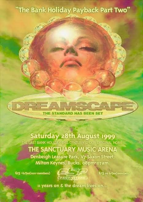 Flyer for Dreamscape 33 - Bank Holiday Payback Part Two