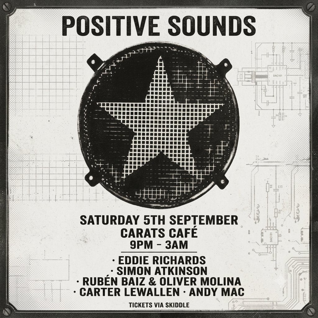 Flyer for Positive Sounds Beach Party