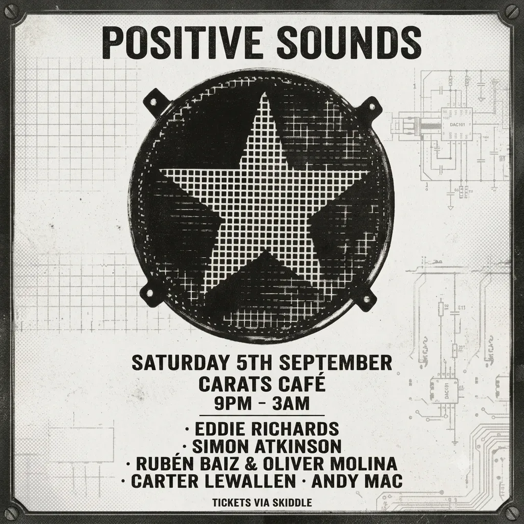 Flyer for Positive Sounds Beach Party