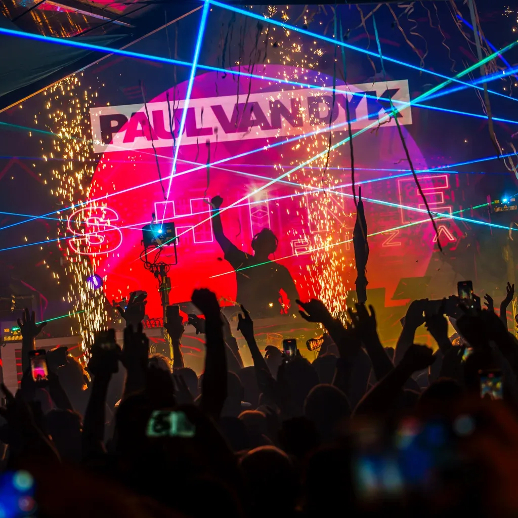 Flyer for Trancecoda & Groovebox pres. Shine Open Air with Paul van Dyk
