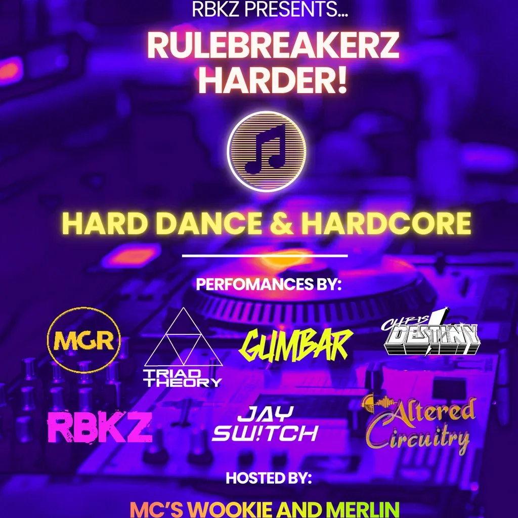 Flyer for Rulebreakerz Harder