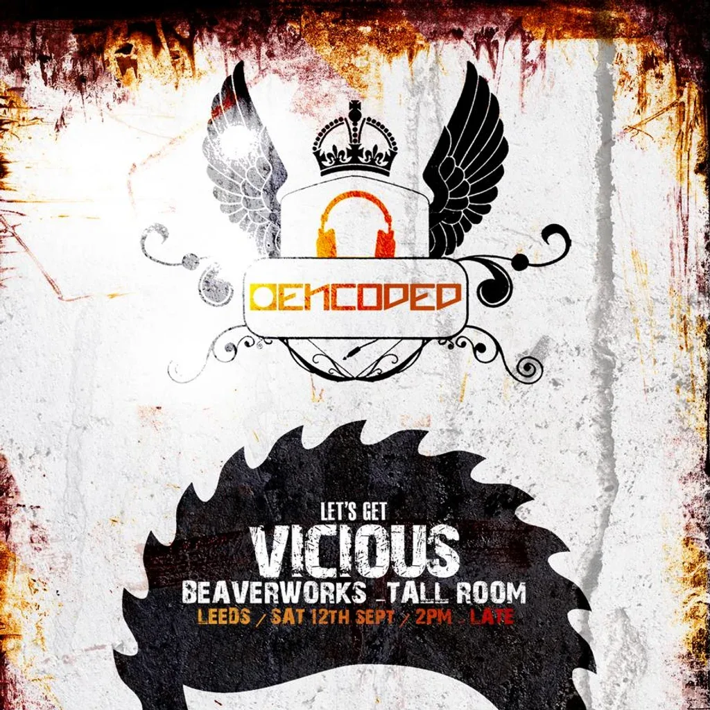 Flyer for Encoded & Hi Oktane - Let's Get Vicious + Official After Party