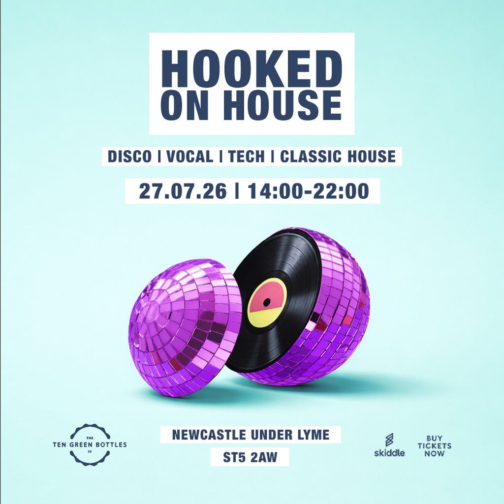 Flyer for Hooked on House Summer Closing Party 12.09.26