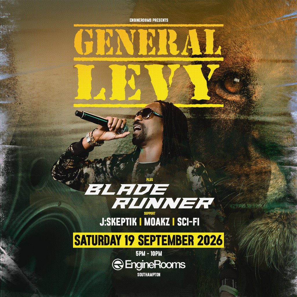 Flyer for EngineRooms Presents: General Levy