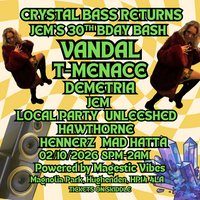 Flyer for Crystal Bass Returns: JEM'S 30TH BIRTHDAY BASH