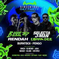 Flyer for Sin Central ft Rendah w B Live 247 & Selecta J-man w Comma Dee
