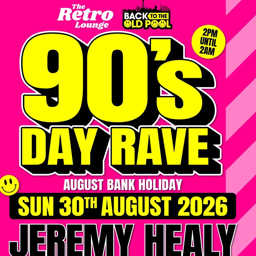 Flyer for 90's Day Rave with Jeremy Healy & more....