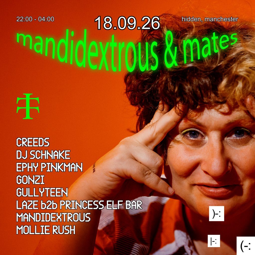 Flyer for Teletech Manchester: Mandidextrous & Mates