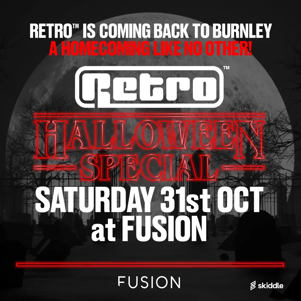 Flyer for Retro Halloween Special @ Fusion Burnley