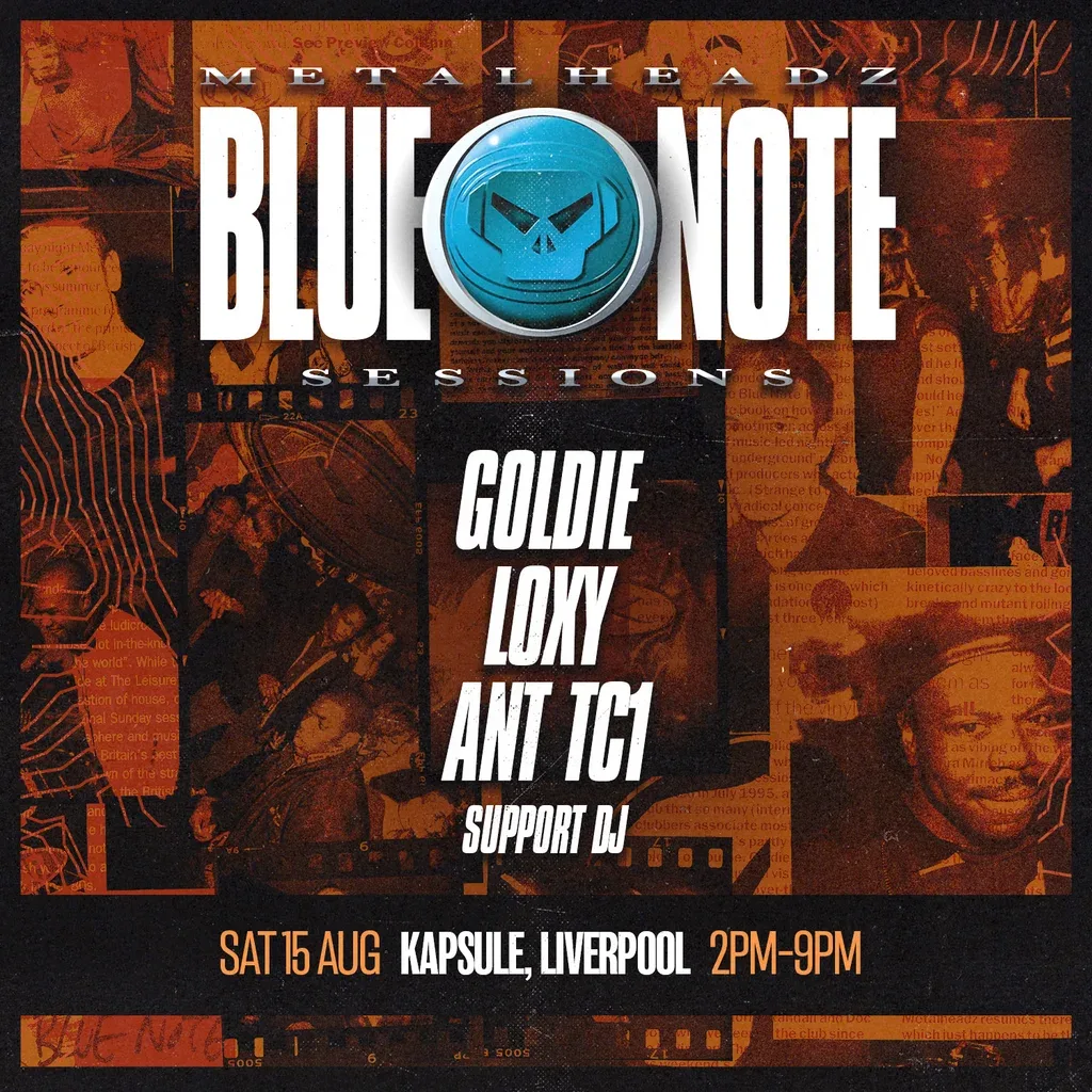 Flyer for Metalheadz Blue Note Tour w/ Goldie