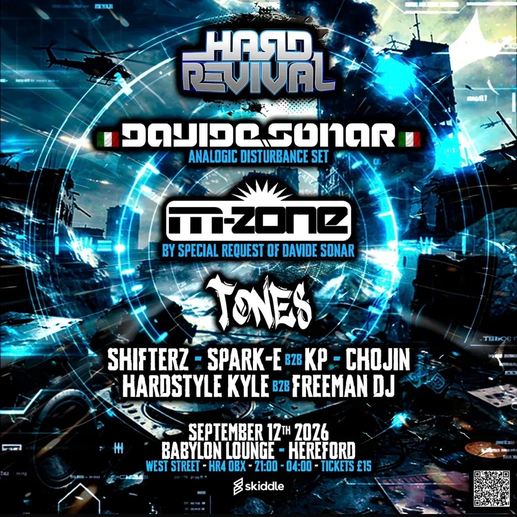 Flyer for Hard Revival 6 - Davide sonar & Mzone