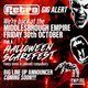 Flyer for RETRO back at the MIDDLESBROUGH EMPIRE for a HALLOWEEN special