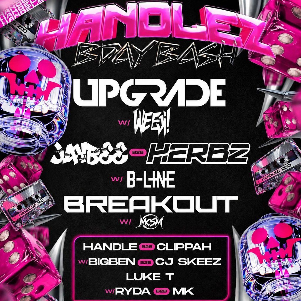 Flyer for [FREE RAVE] Handlez Birthday Bash