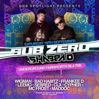 Flyer for DNB Spotlight presents: Sub Zero & Shabba D