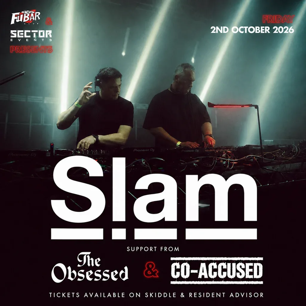 Flyer for Fubar & Sector Events Presents: Slam