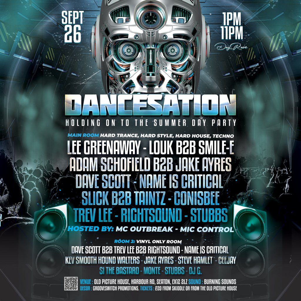 Flyer for Dancesation, Holding On to The Summer, Day Party