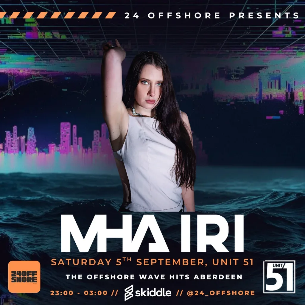 Flyer for Twenty Four Offshore Presents Mha Iri