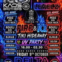 Flyer for DELTA Hardstyle UV PARTY
