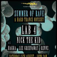 Flyer for Summer of Rave | LAB 4, NICK THE KID + more | 15.08.26 | Exeter