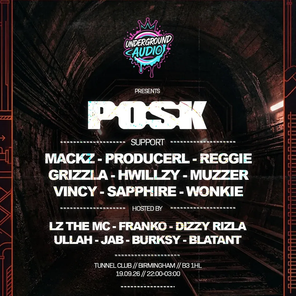Flyer for Underground audio - tunnel club