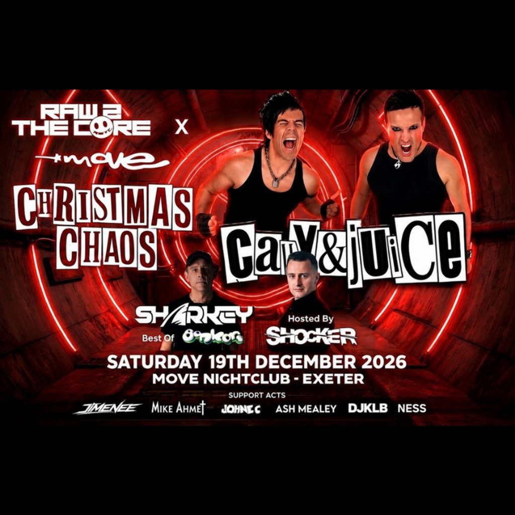 Flyer for R2TC x Move - Cally & Juice - Sharkey - Shocker - 19.12.26