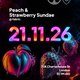 Flyer for Peach & Strawberry Sundae @fabric