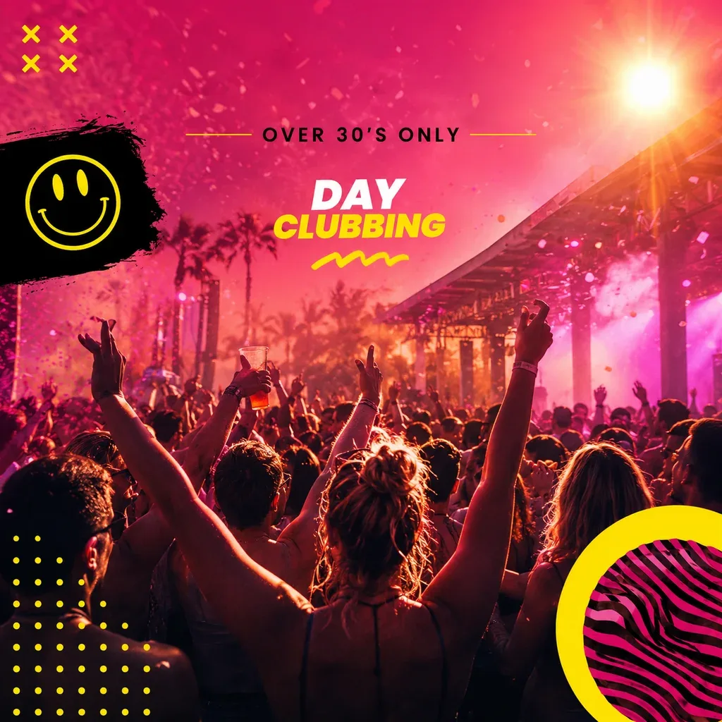 Flyer for Day Clubbing 30+ Burnley