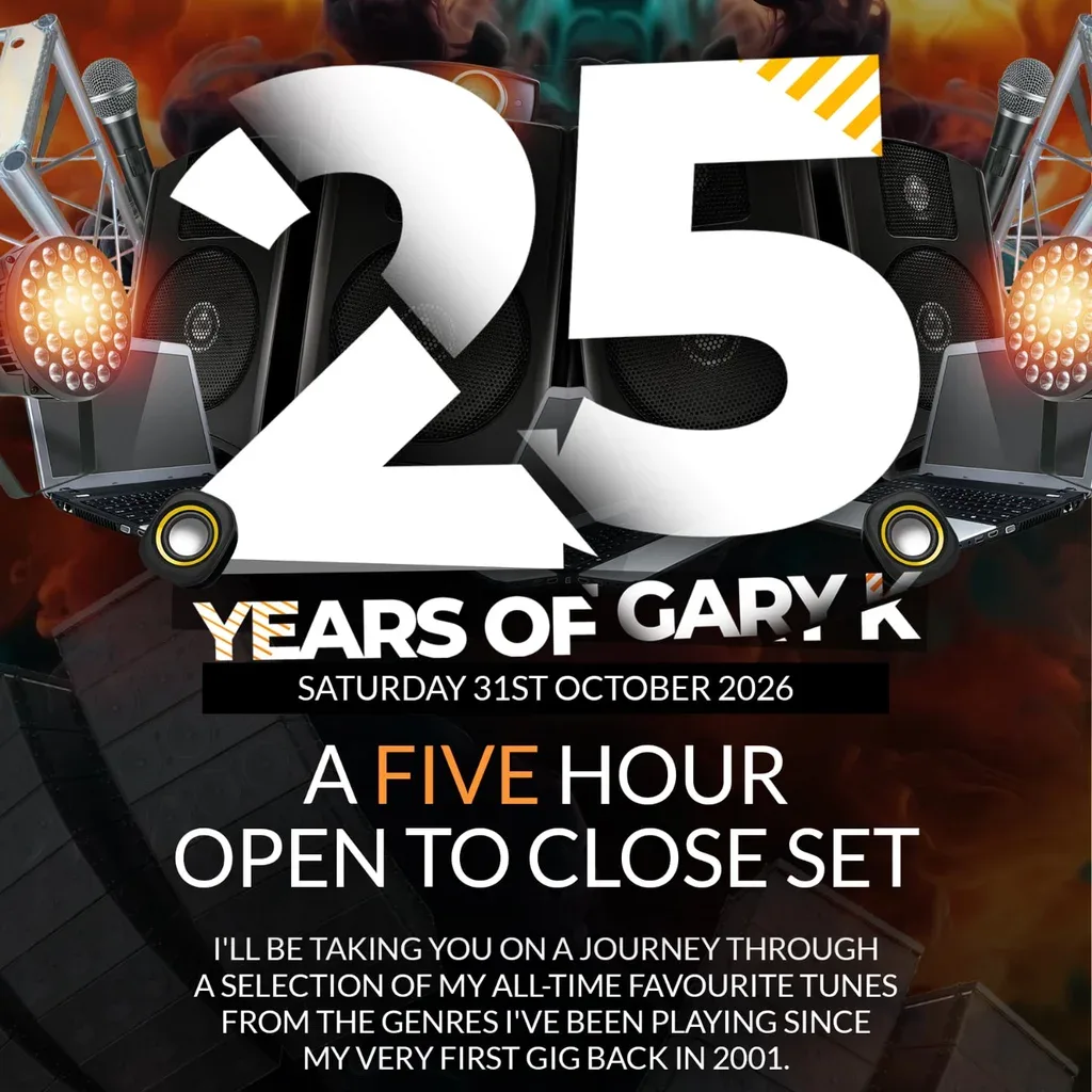 Flyer for 25 Years Of Gary K