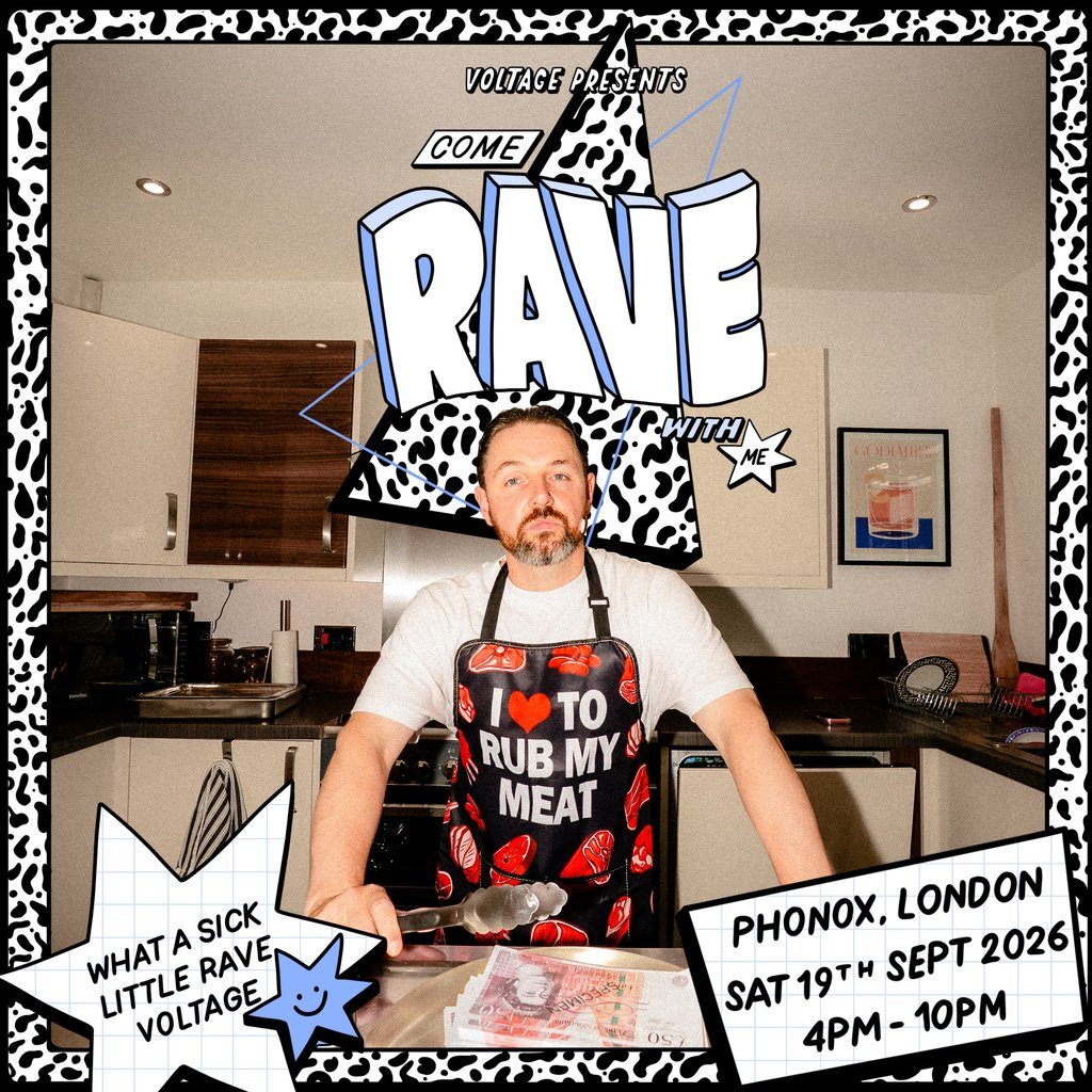 Flyer for Voltage Presents: Come Rave With Me ft. RC1 Soundsystem