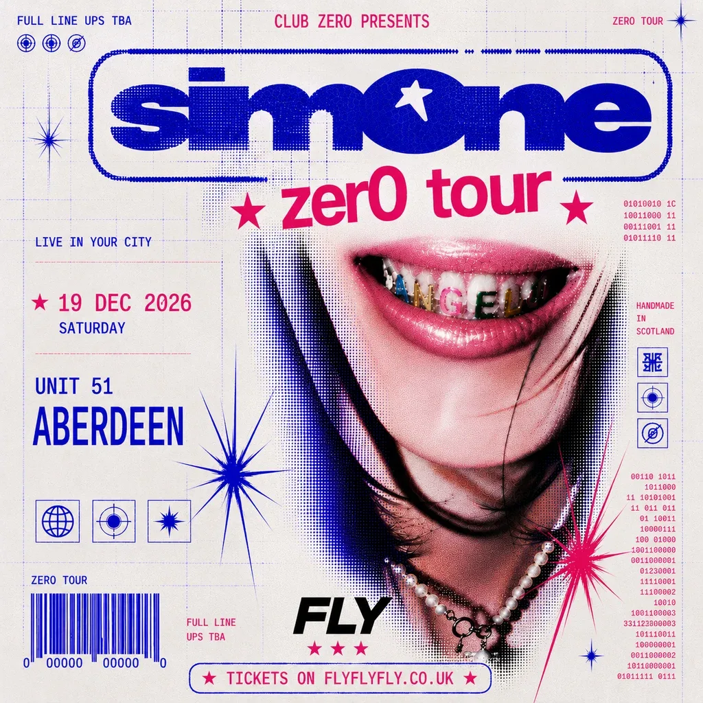 Flyer for FLY // sim0ne - Aberdeen