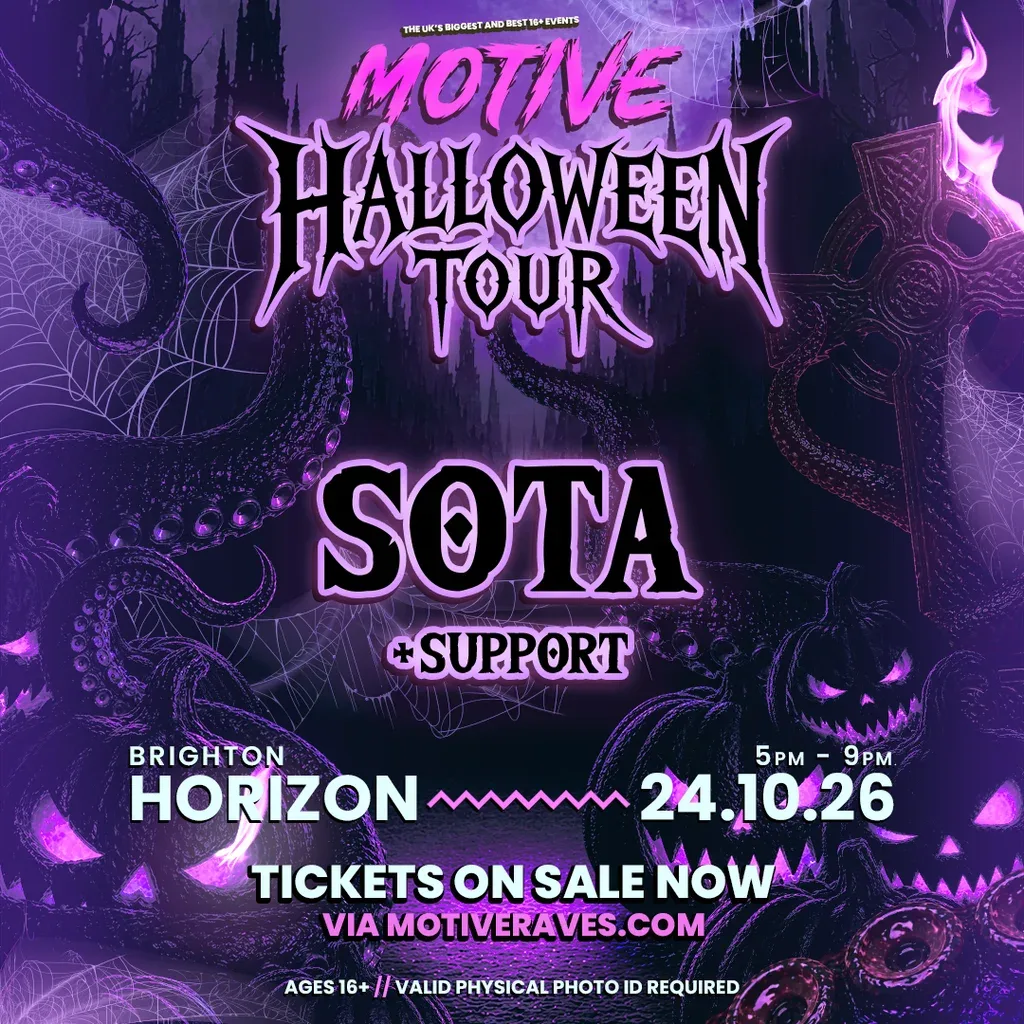 Flyer for Brighton 16+ Halloween Rave