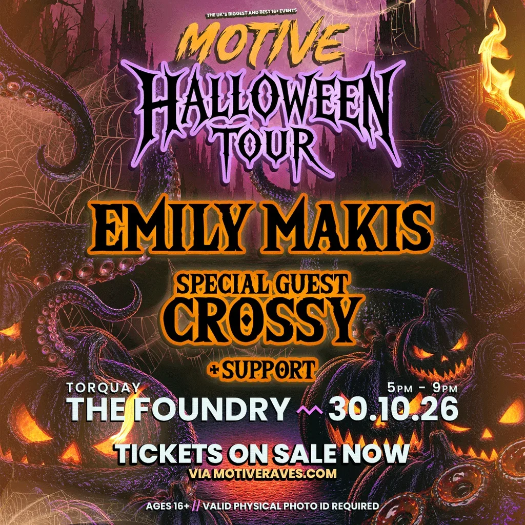 Flyer for Torquay Halloween 16+ Rave