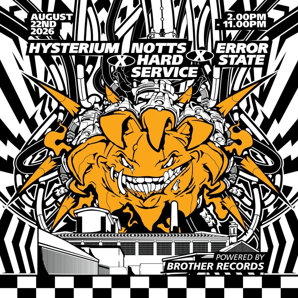 Flyer for ᵎ!ᵎ  HYSTERIUM X NOTTS HARD SERVICE x ERROR STATE ᵎ!ᵎ