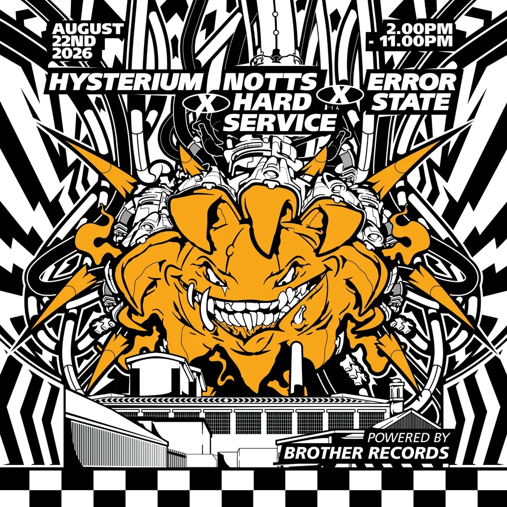 Flyer for ᵎ!ᵎ  HYSTERIUM X NOTTS HARD SERVICE x ERROR STATE ᵎ!ᵎ