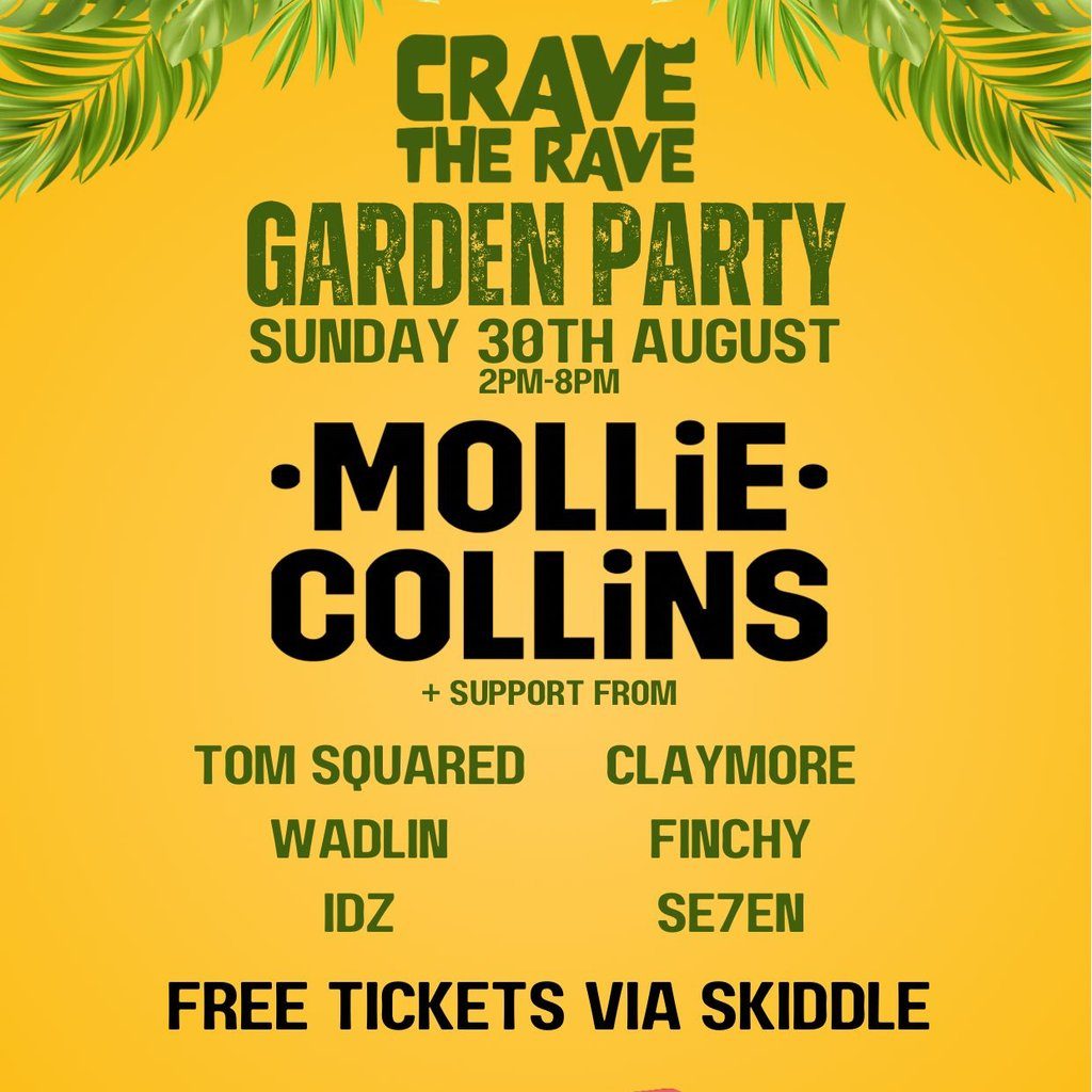 Flyer for Crave The Rave: Garden Party @ Bodega 51, Rochester.