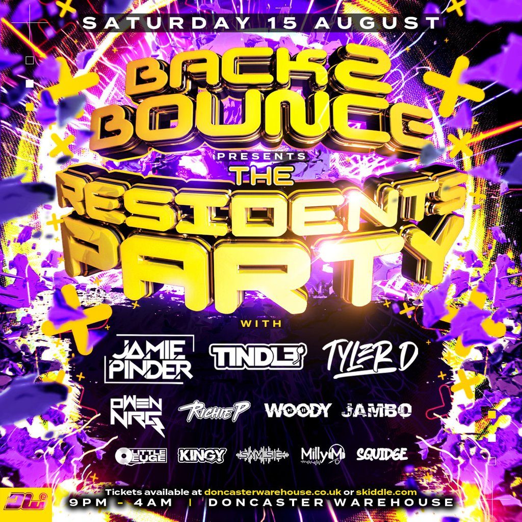 Flyer for Back2Bounce The residents Party