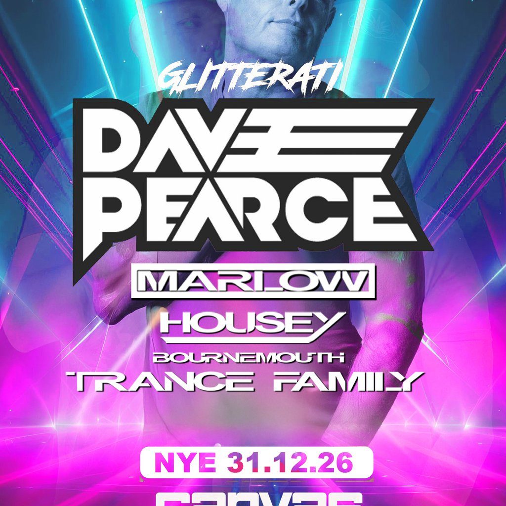 Flyer for Dave Pearce Live: New Year's Eve at Canvas