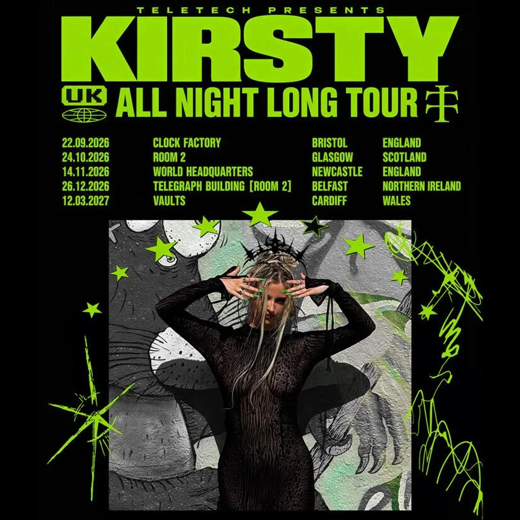 Flyer for Teletech: KIRSTY [All Night Long] - Glasgow