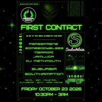 Flyer for Obsidian Nights Presents: First Contact