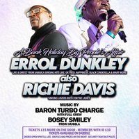 Flyer for Errol Dunkley and Richie Davies , Big people's affair
