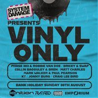 Flyer for System Damage Presents Vinyl Only