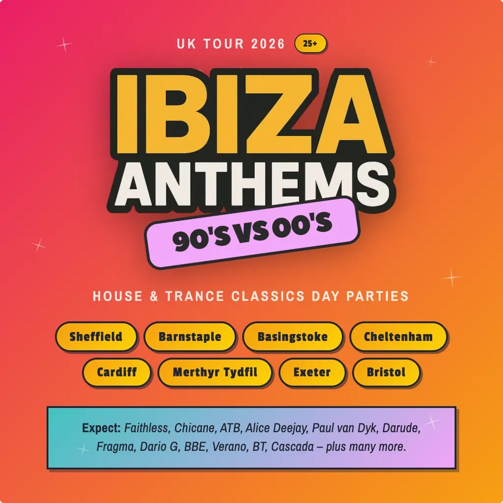 Flyer for Ibiza Anthems - 90's vs 00's - Exeter