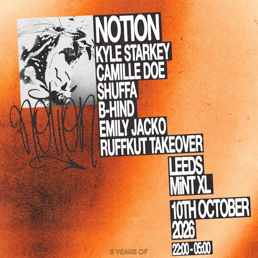 Flyer for 5 Years of Airspace: Notion + MORE