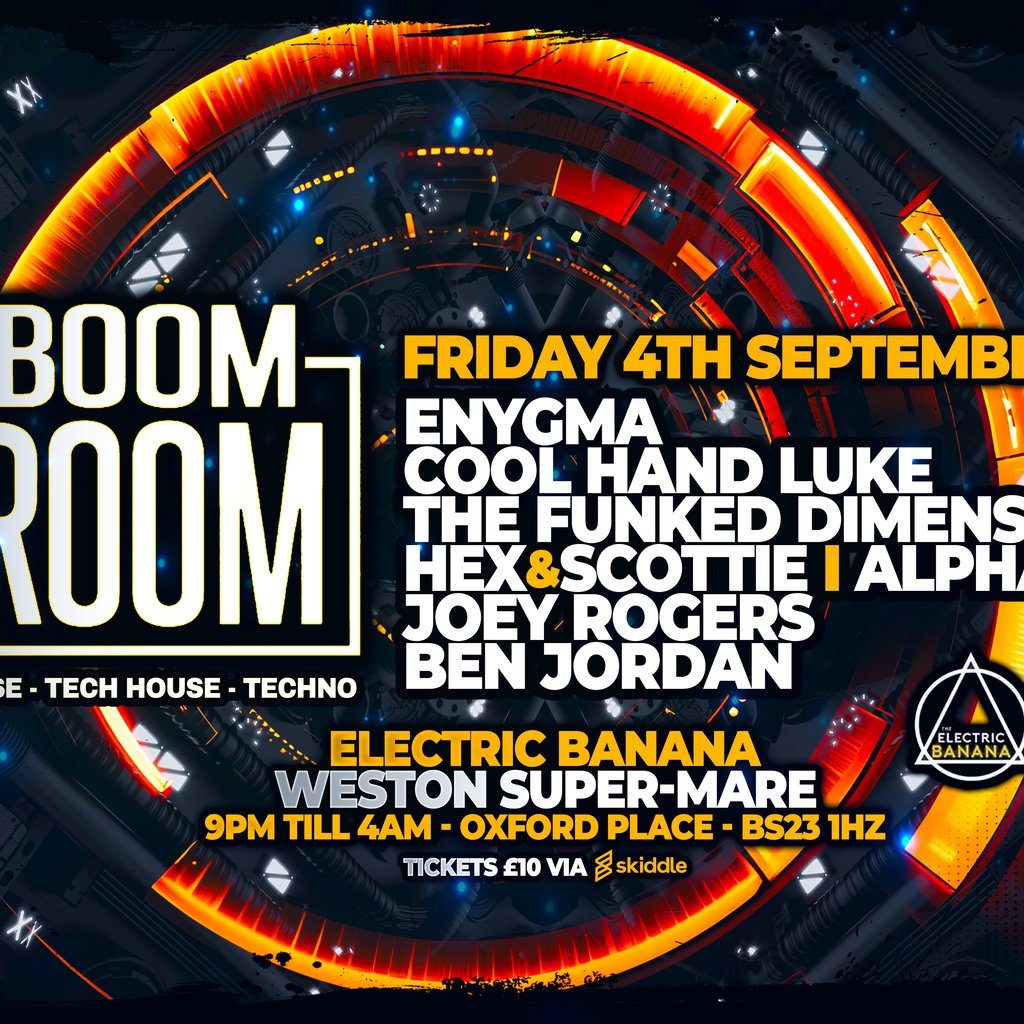 Flyer for Boom Room