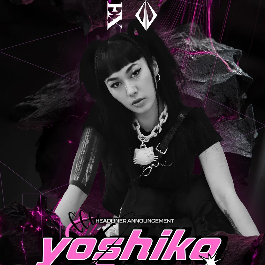 Flyer for Exhilaration x Dvoid Presents: YOSHIKO, INFLICTION & MORE