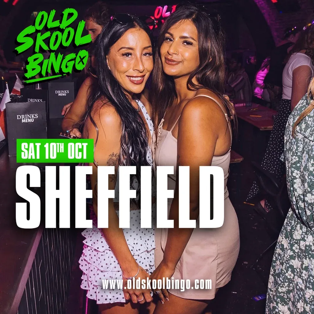 Flyer for Old Skool Bingo Sat 10th Oct Sheffield