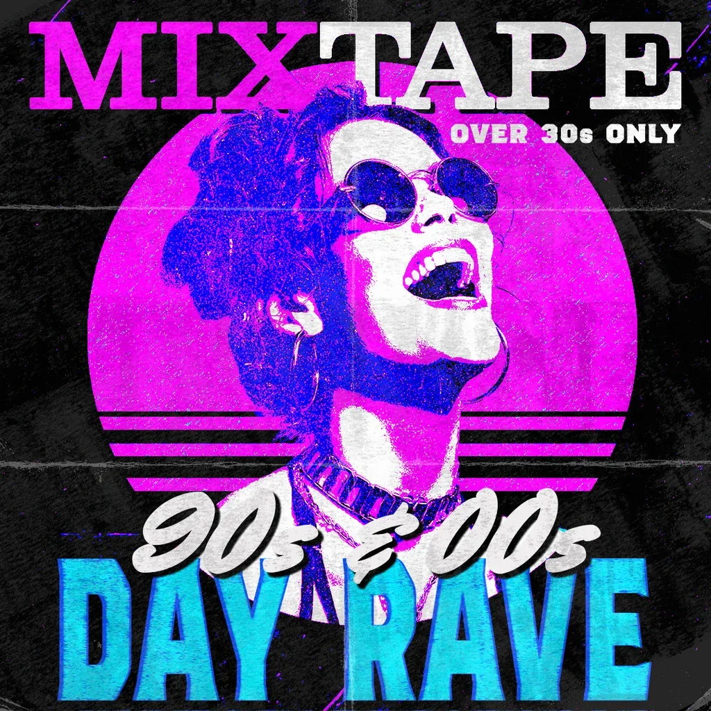 Flyer for MixTape - An Over 30s Day Rave