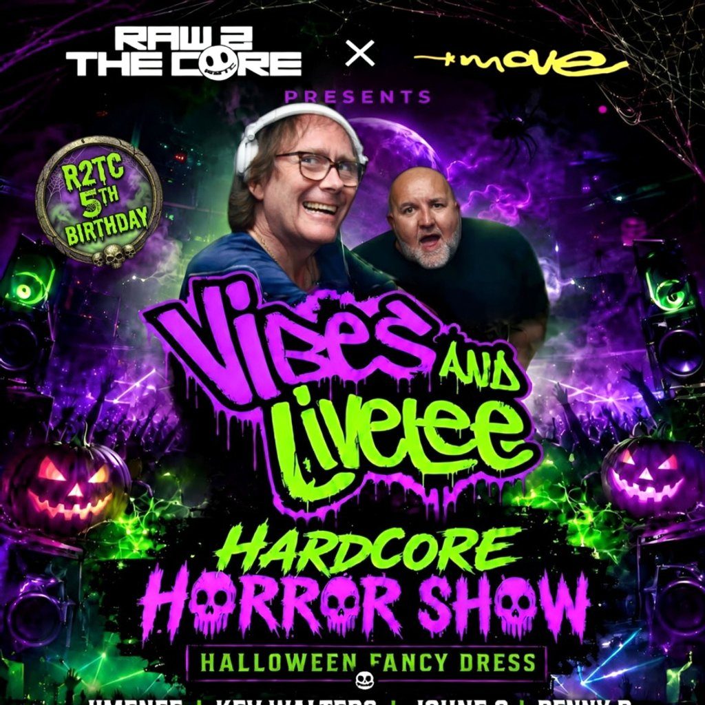 Flyer for R2TC x MOVE - VIBES & LIVELEE - HALLOWEEN FANCY DRESS - 31/10/26