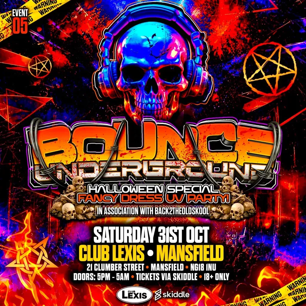 Flyer for Bounce Underground Halloween Special