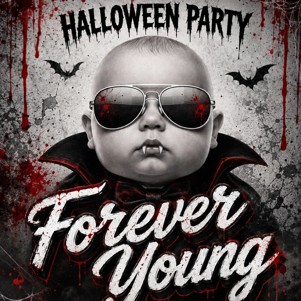 Flyer for Forever Young - Halloween Party
